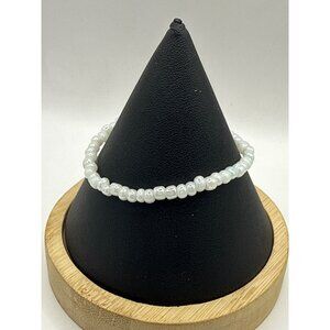 Dainty White Beaded 6" Minimalist Bracelet